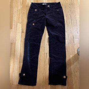 Moschino Navy Velvet Pants